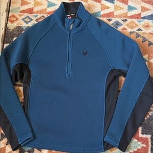 Men’s Spyder brand medium weight waffle knit half zip